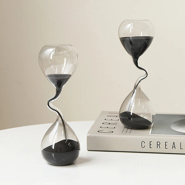 Horloge de sable moderne en verre