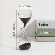 Horloge de sable moderne en verre